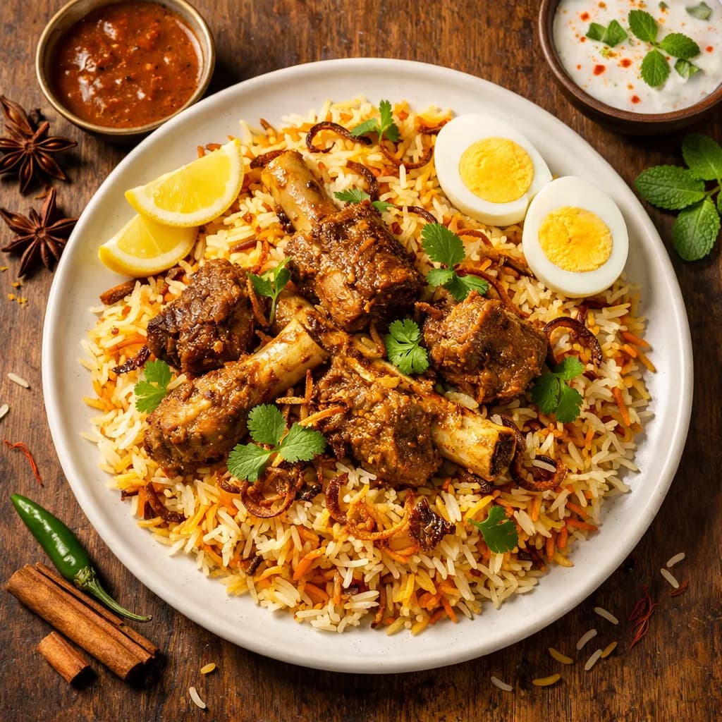 Hyderabadi Mutton Dum Biryani recipe