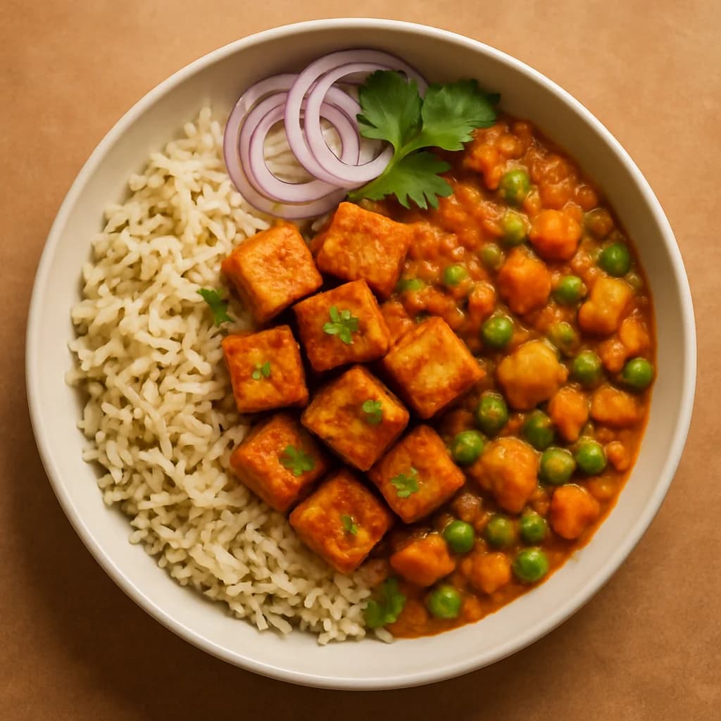 Hyderabadi Tofu Rice Bowl recipe