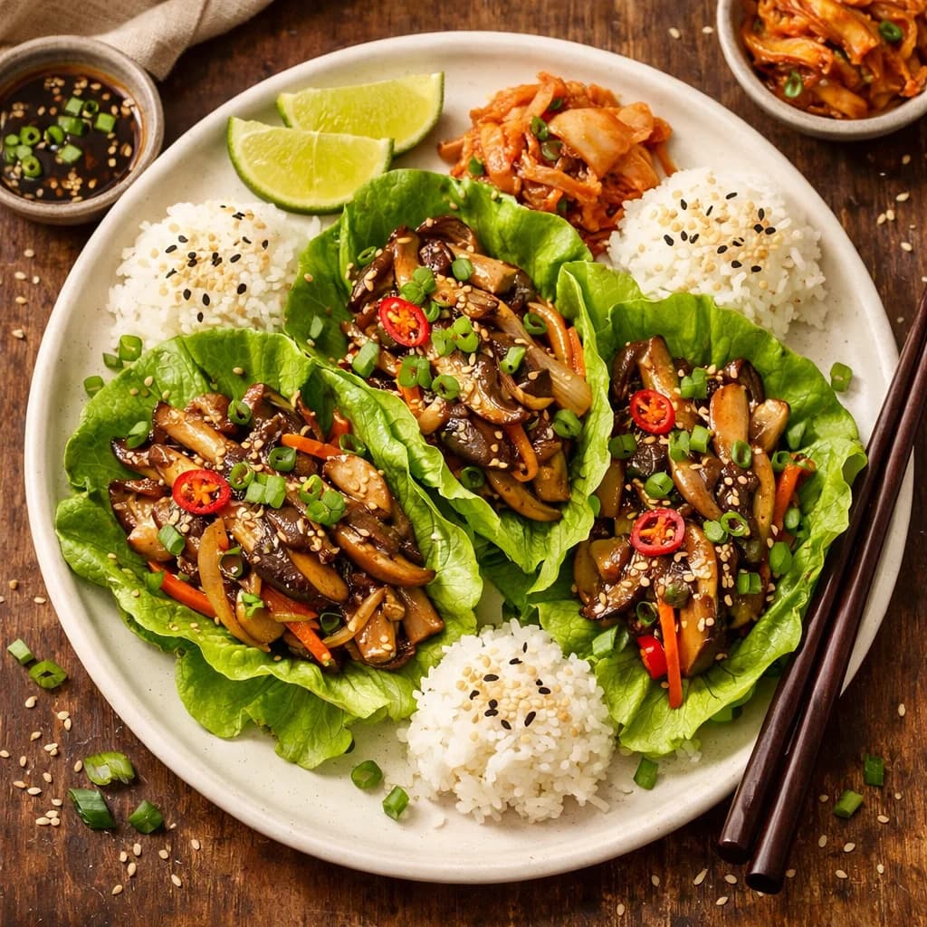 Korean Mushroom Bulgogi Wraps recipe