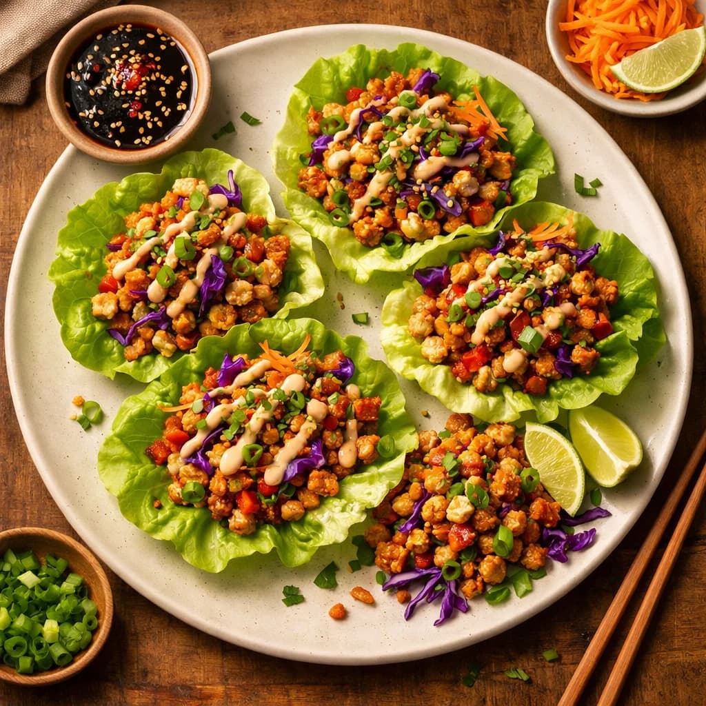 Savory Soy Protein Lettuce Wraps recipe