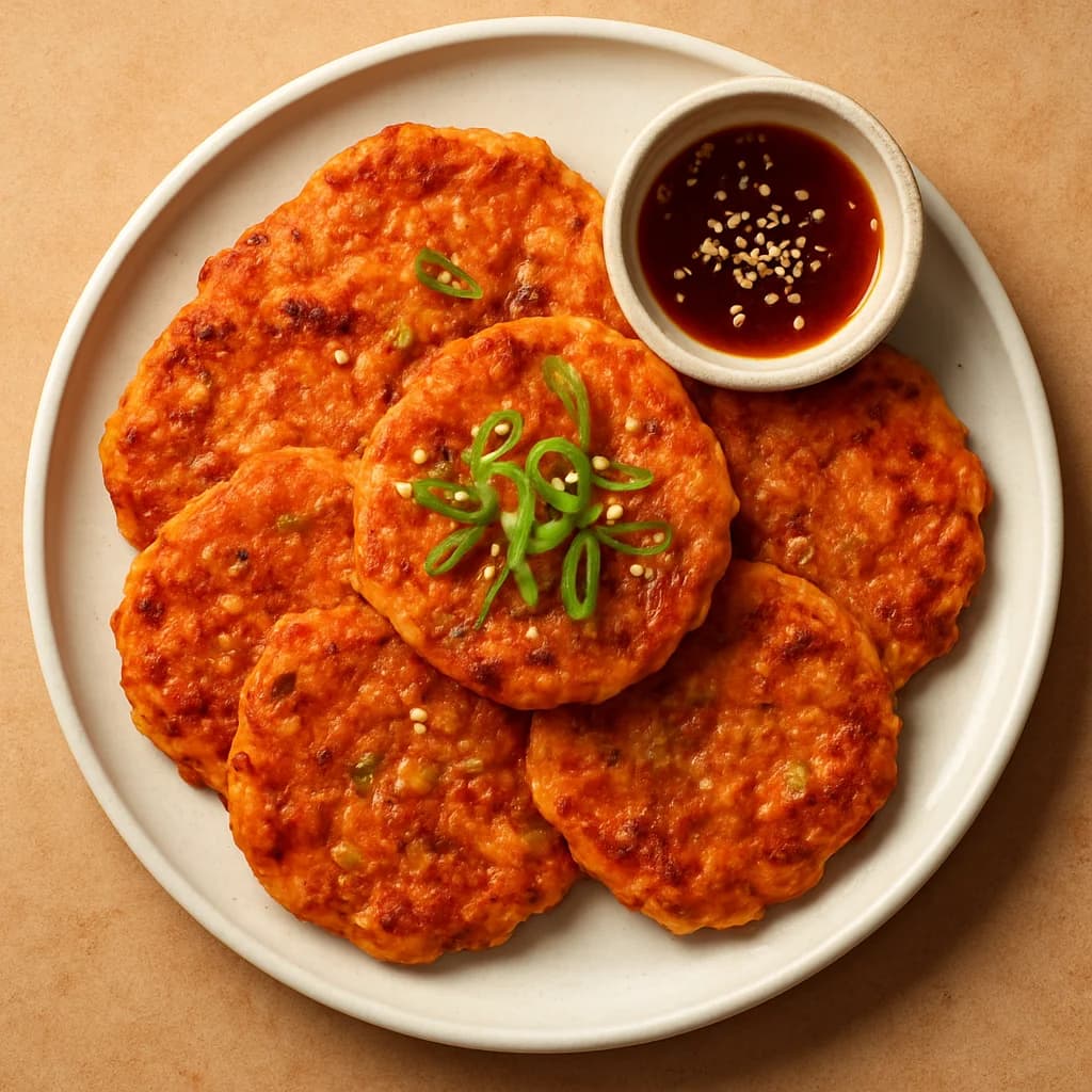 Savory Tofu Kimchi Pancakes recipe