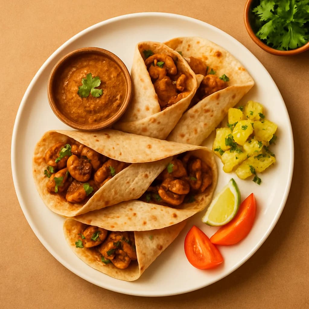 Sizzling Mushroom Besara Wraps recipe