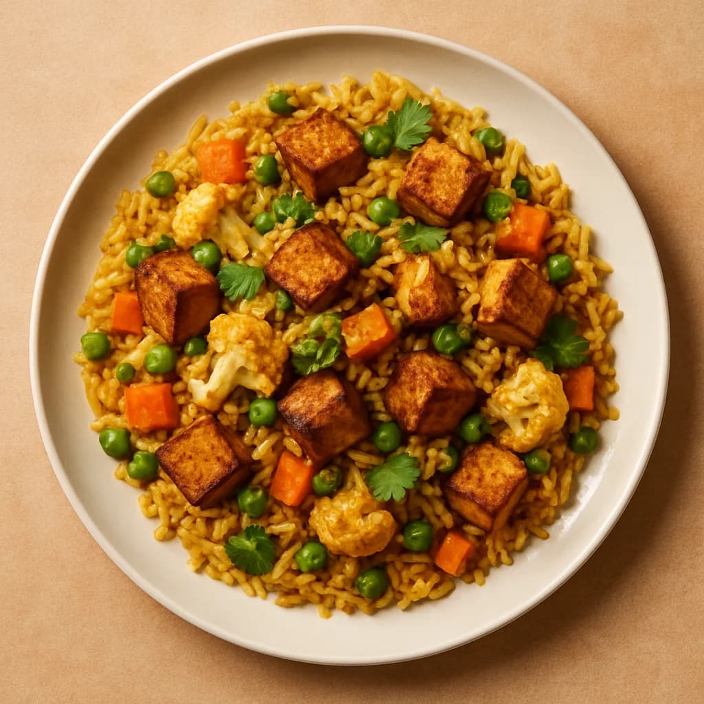 Smoky Tofu and Vegetable Biryani recipe