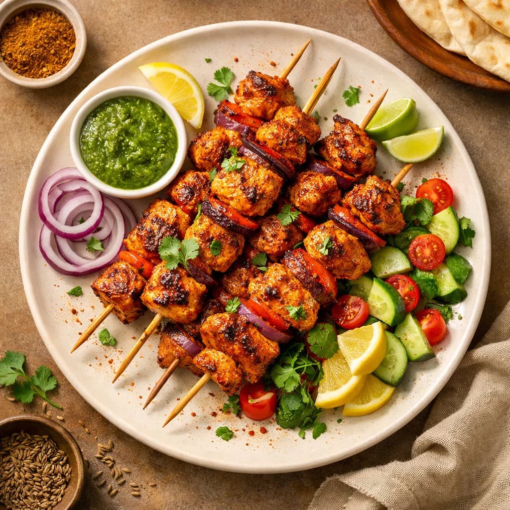 Spiced Chicken Kebab Skewers recipe