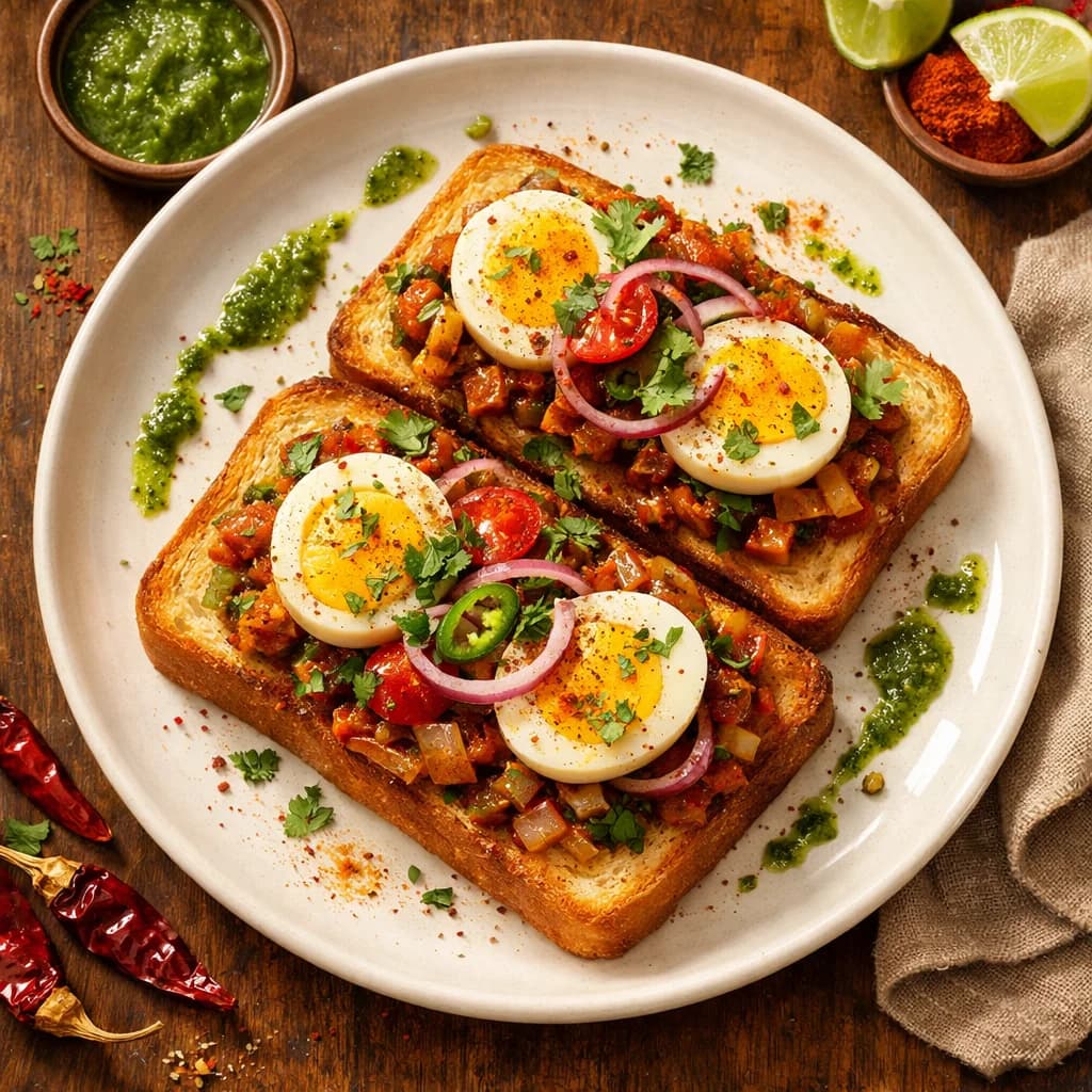 Spiced Egg Masala Toast recipe
