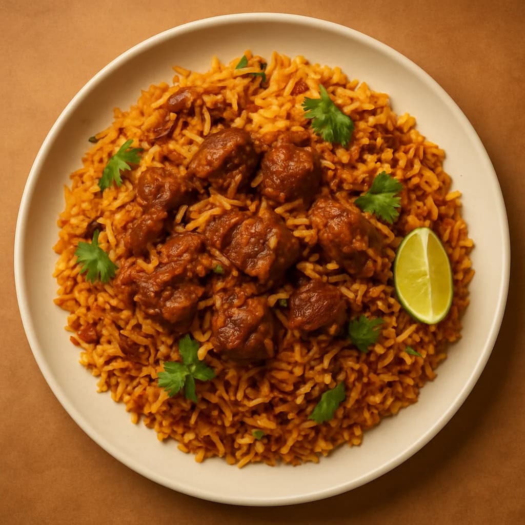 Spiced Mutton Biryani Delight recipe