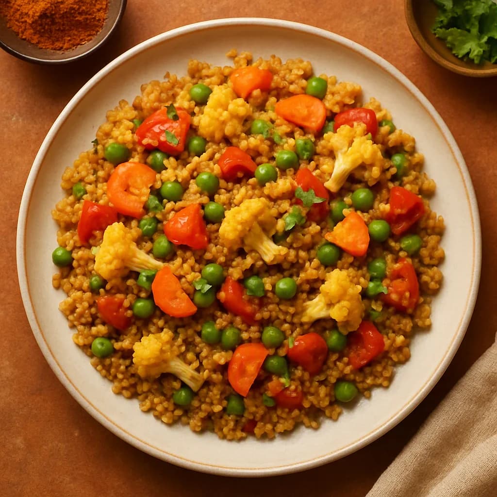 Spiced Quinoa and Vegetable Pilaf recipe