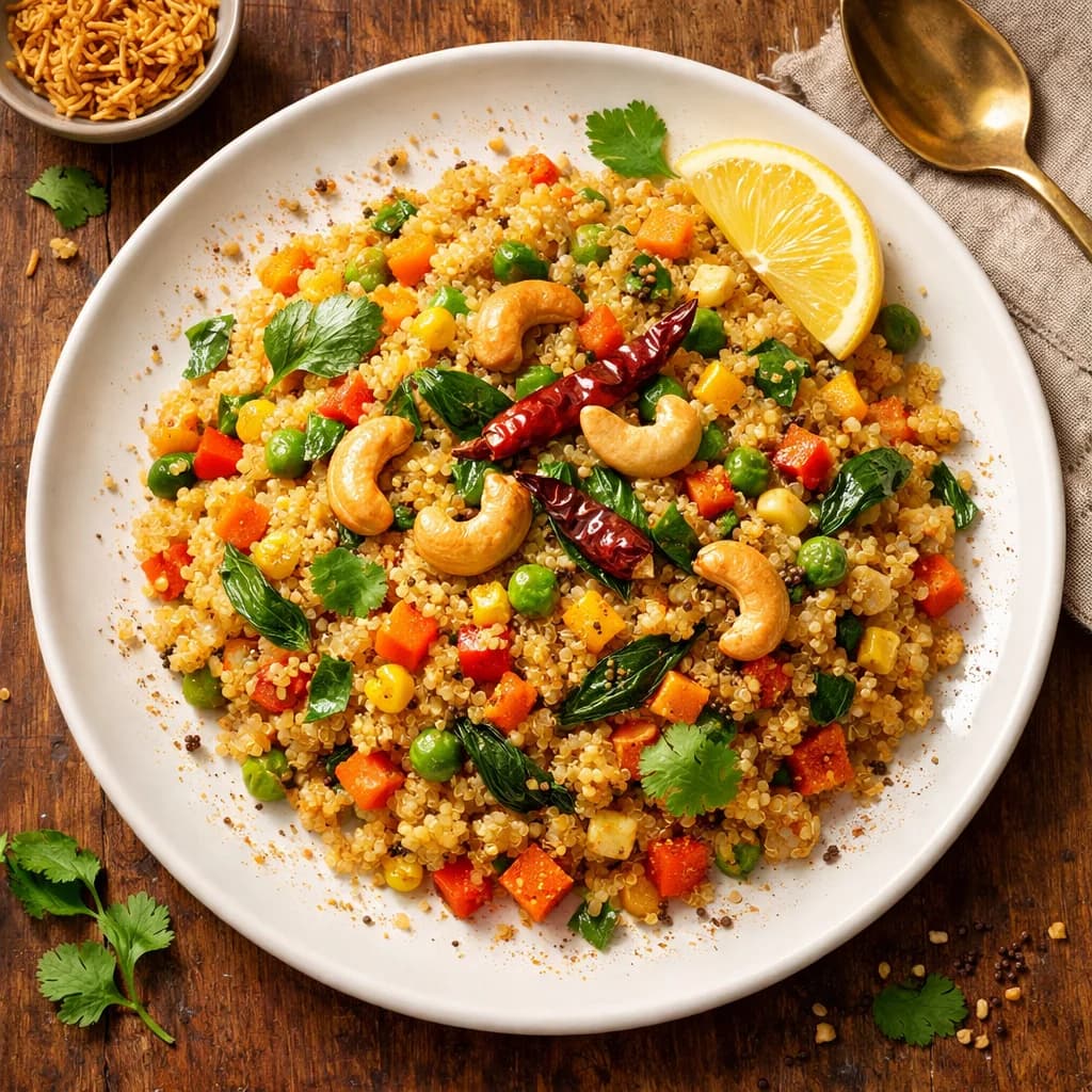 Spiced Quinoa and Vegetable Upma recipe