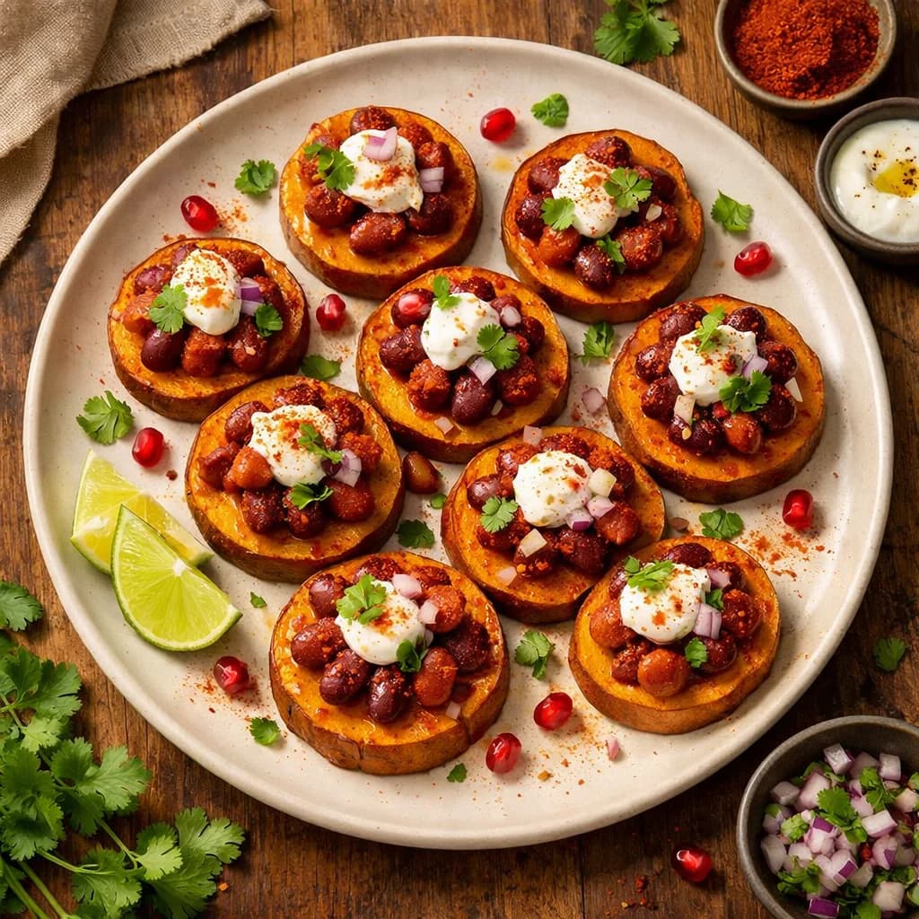 Spiced Rajma Sweet Potato Bites recipe