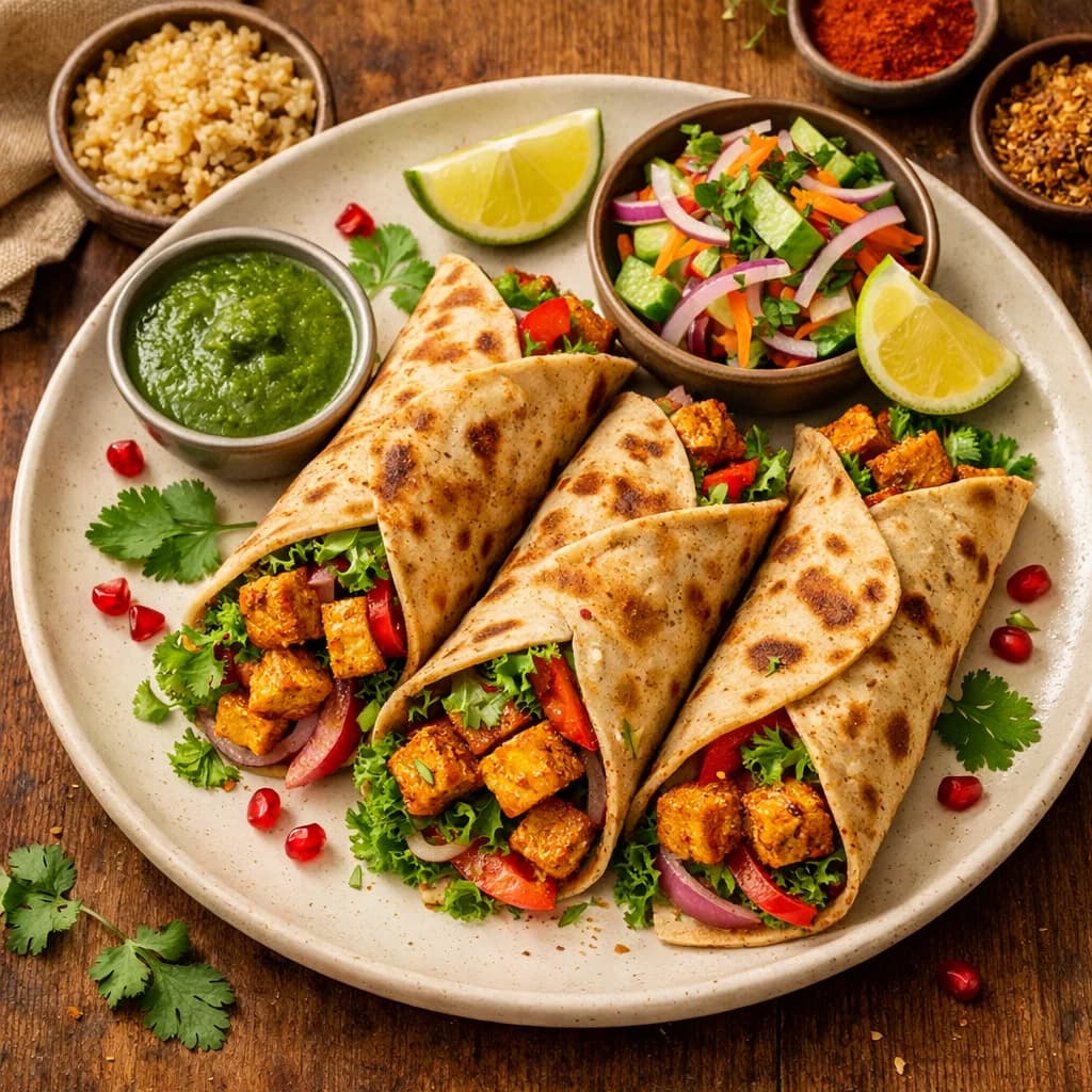 Spiced Tawa Paneer Millet Wraps recipe