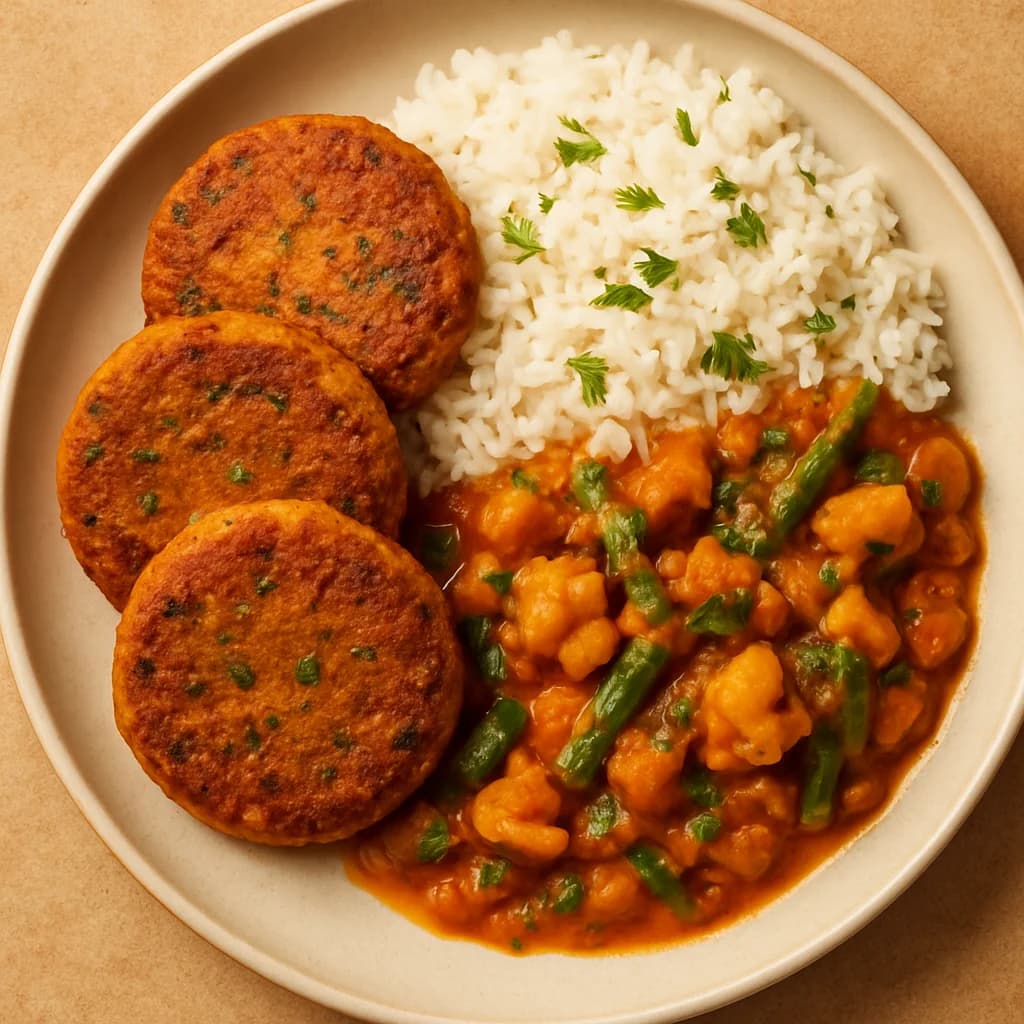 Spiced Tofu and Veggie Patties recipe