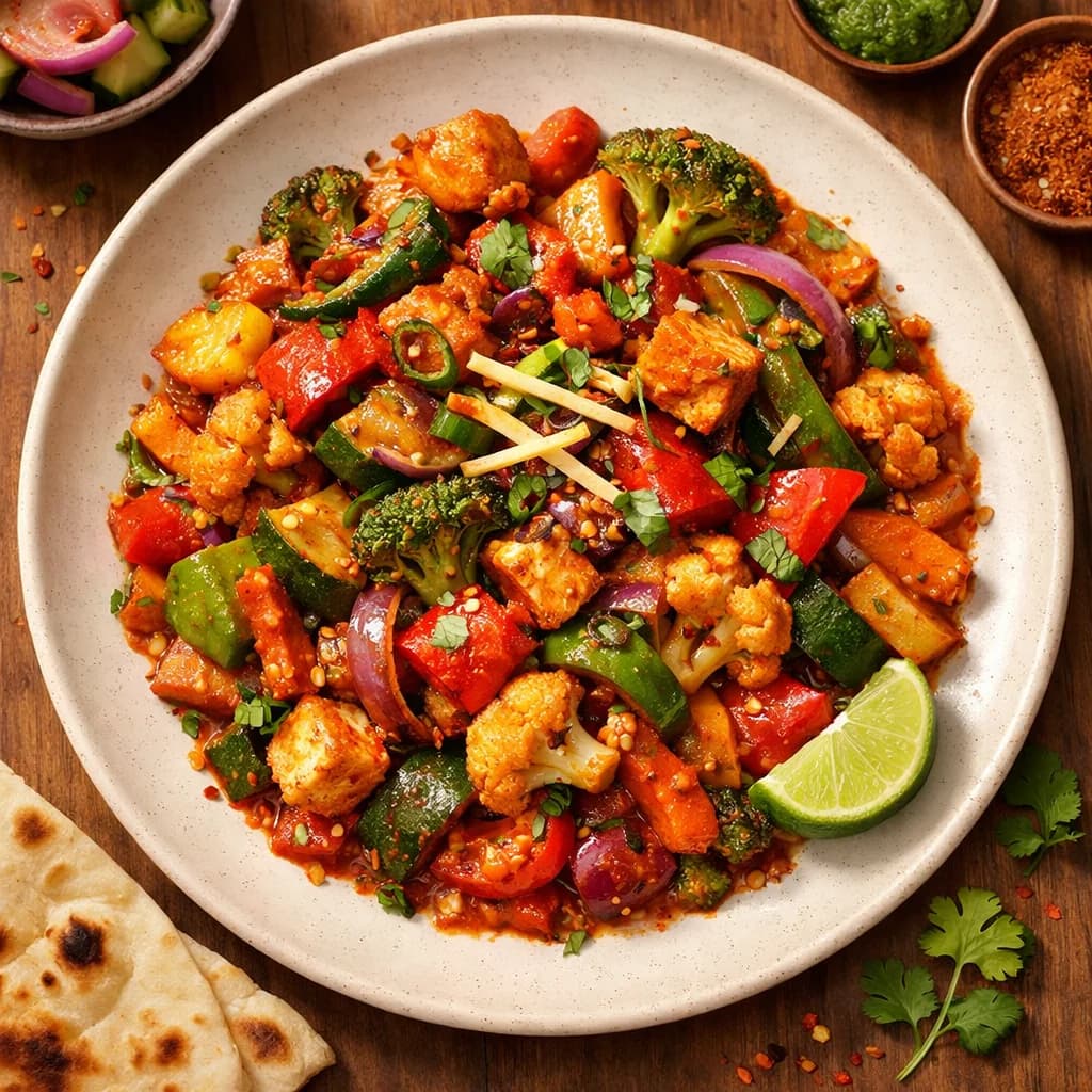 Spiced Vegetable Kadhai Stir Fry recipe