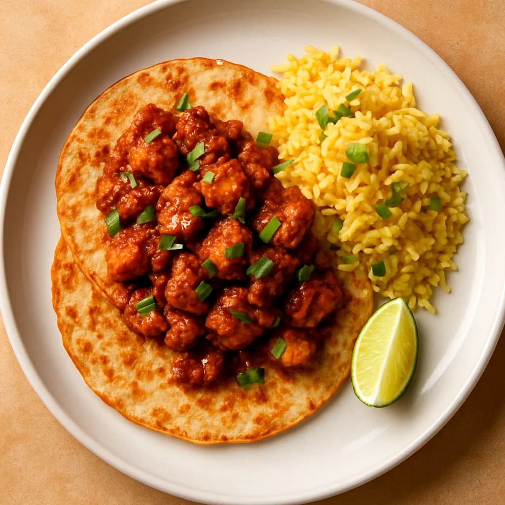 Spicy Chicken and Rice Pancakes recipe