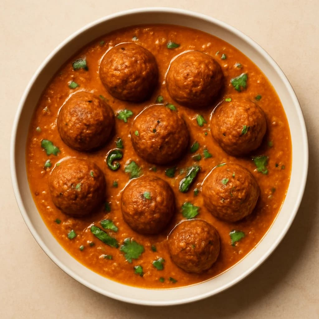Spicy Soy Chunk Kofta Curry recipe