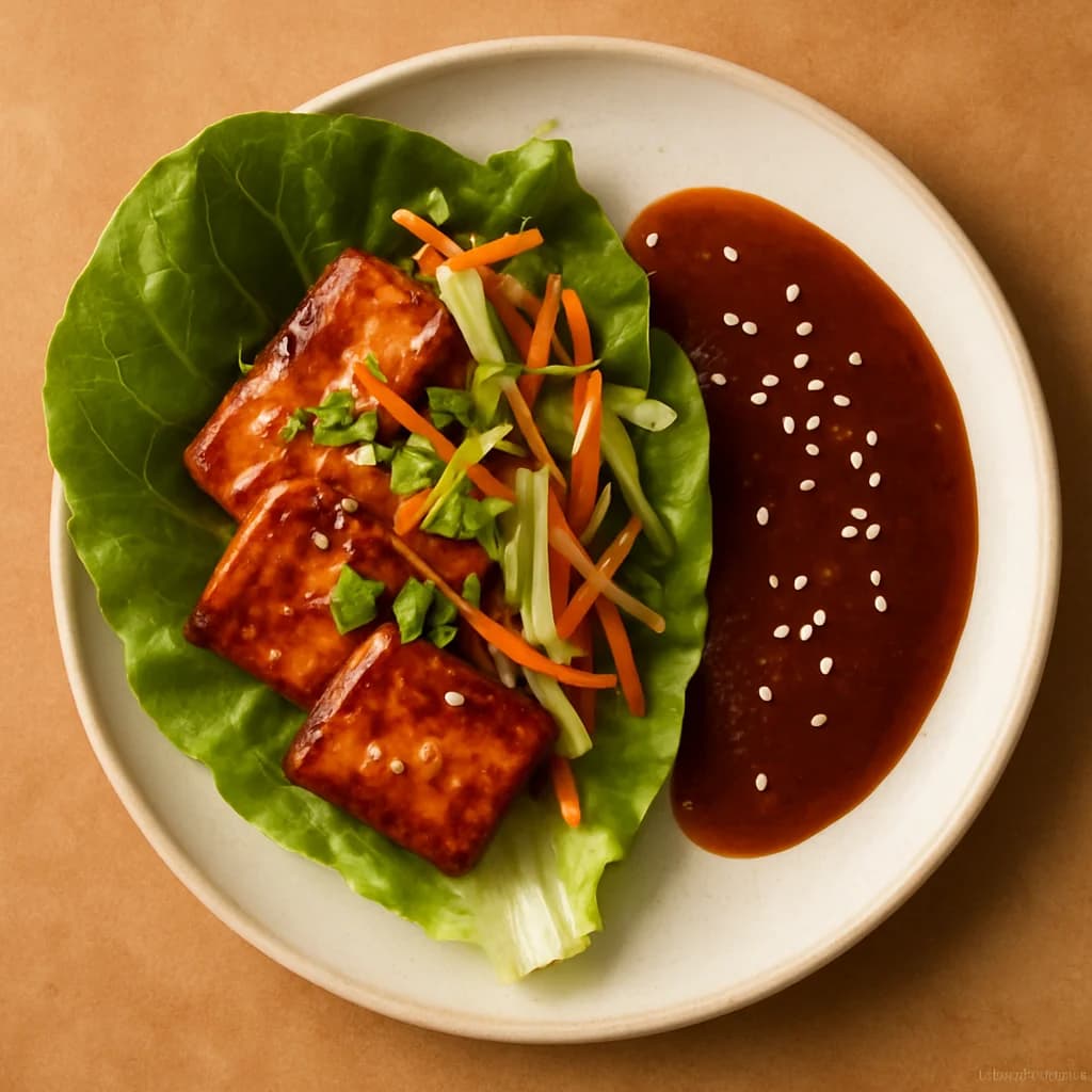 Sweet Spicy Korean Tofu Wraps recipe