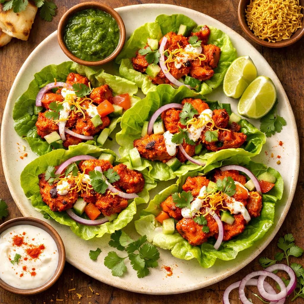 Tandoori Chicken Lettuce Wraps recipe