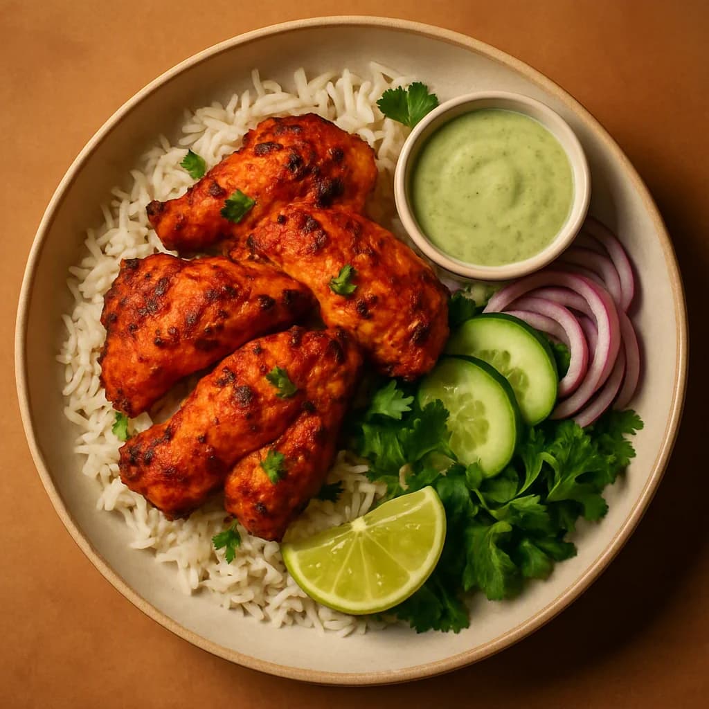 Tandoori Chicken Rice Bowl recipe