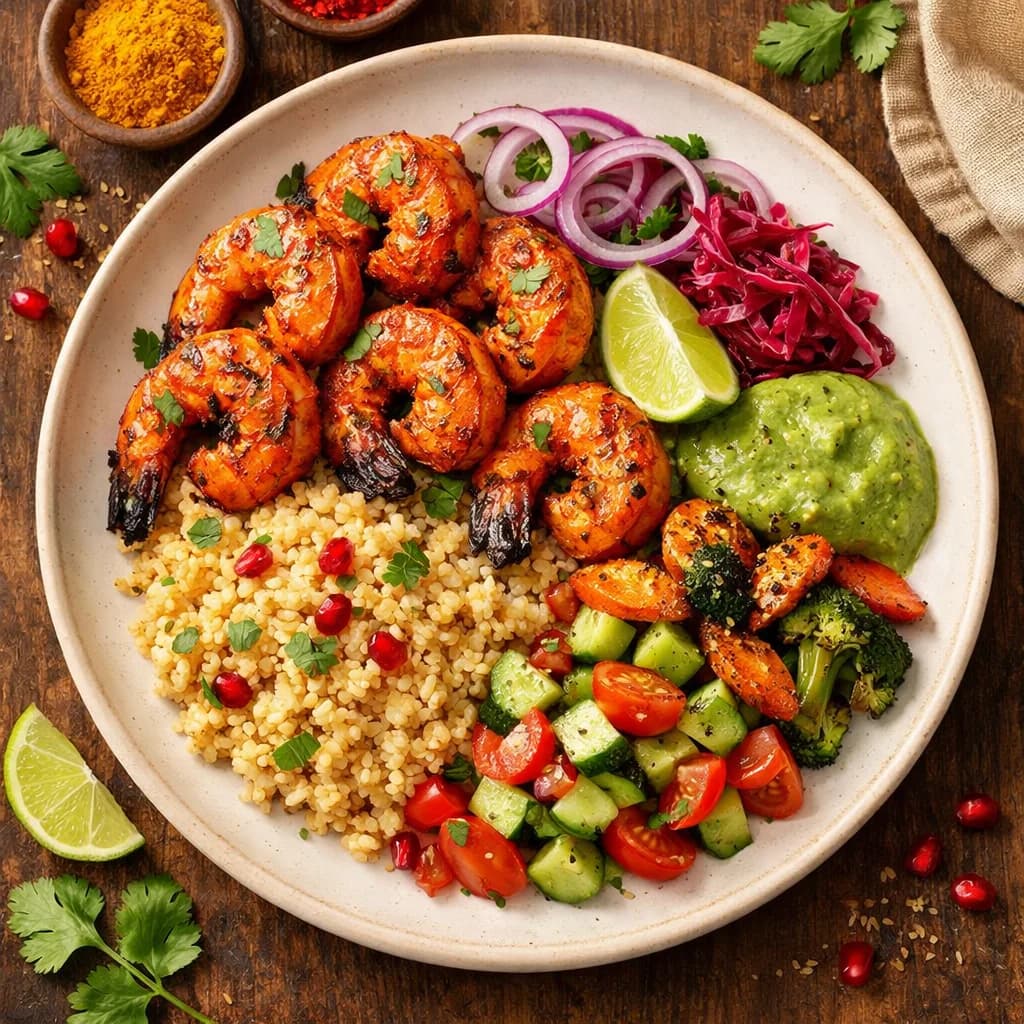 Tandoori Prawn Millet Bowl recipe