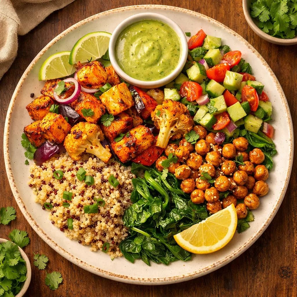 Tandoori Spiced Veggie and Quinoa Bowl recipe