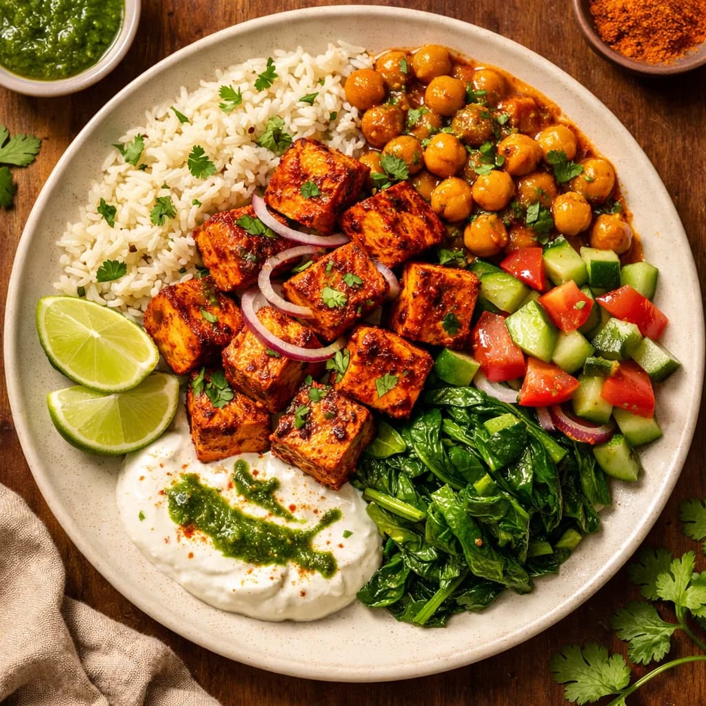 Tandoori Tofu Rice Bowl recipe