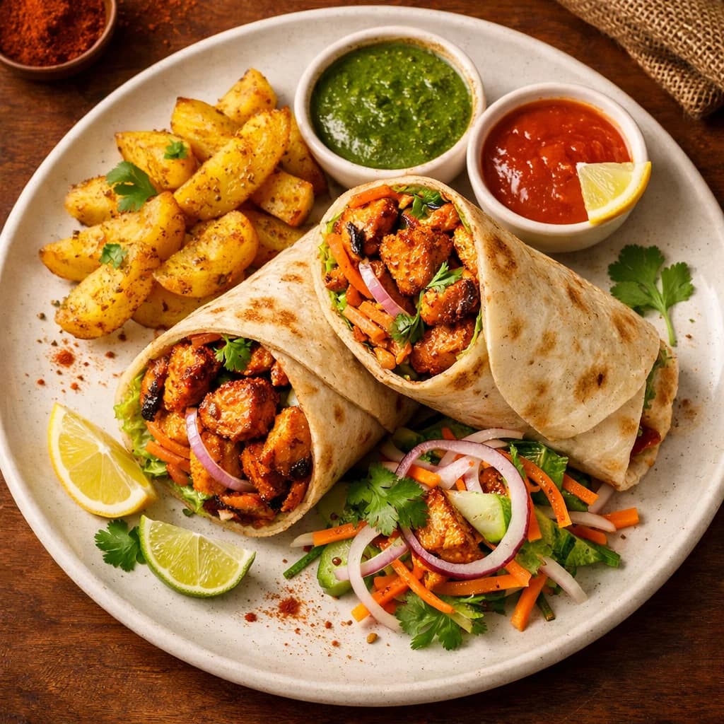 Tangy Chicken Tikka Wrap recipe