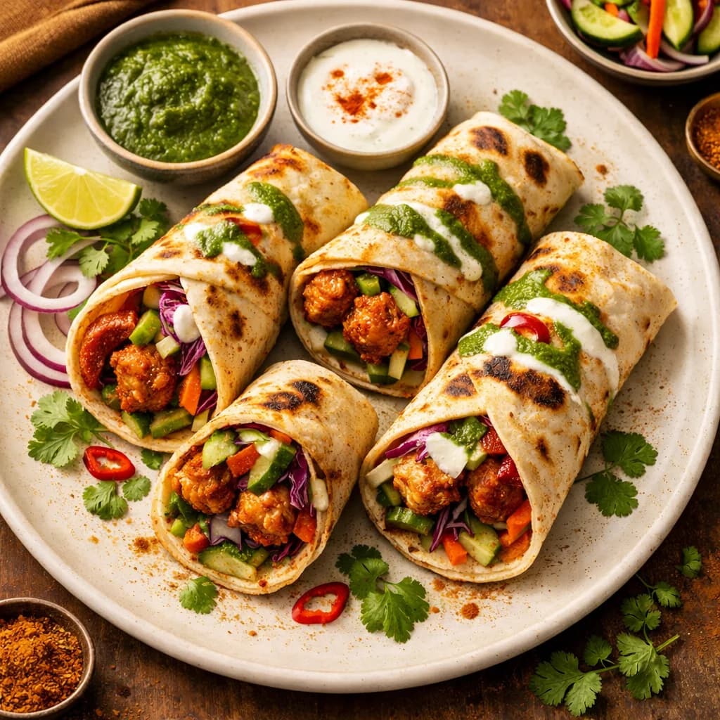 Tangy Fish Tikka Wraps recipe