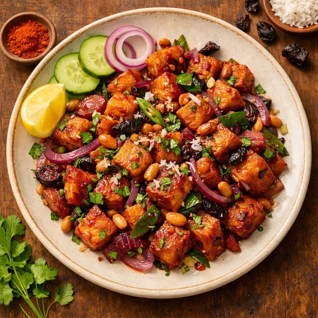 Tangy Kokum and Protein Bread Stir Fry recipe