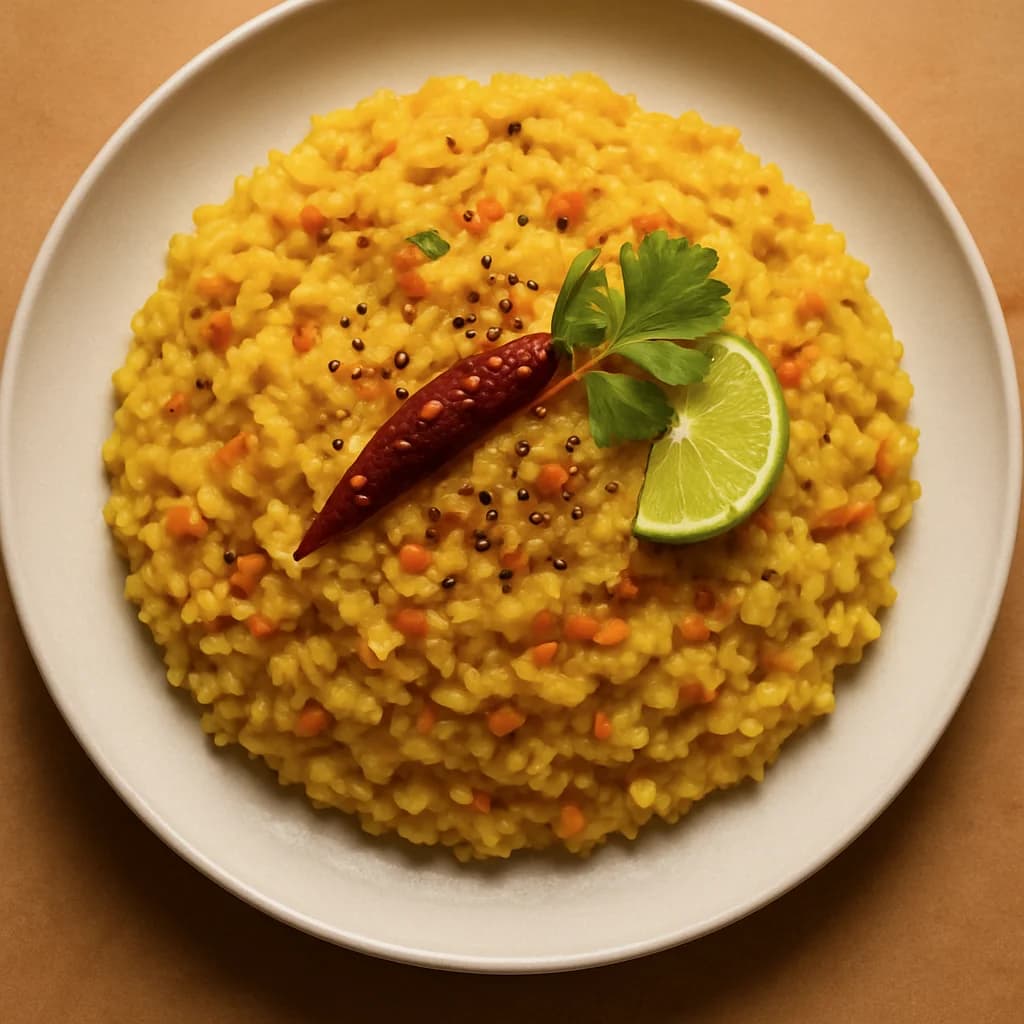 Tangy Masoor Dal Khichdi recipe