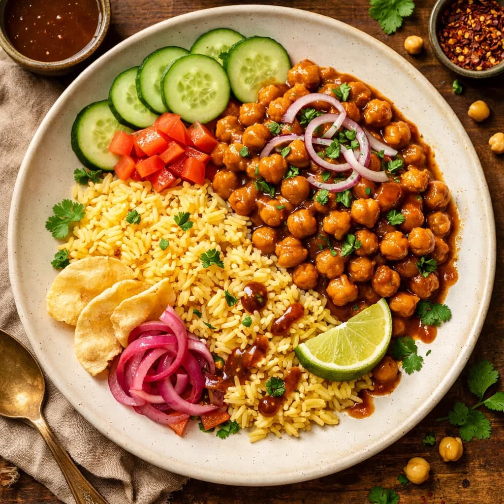 Tangy Tamarind Chickpea Rice Bowl recipe