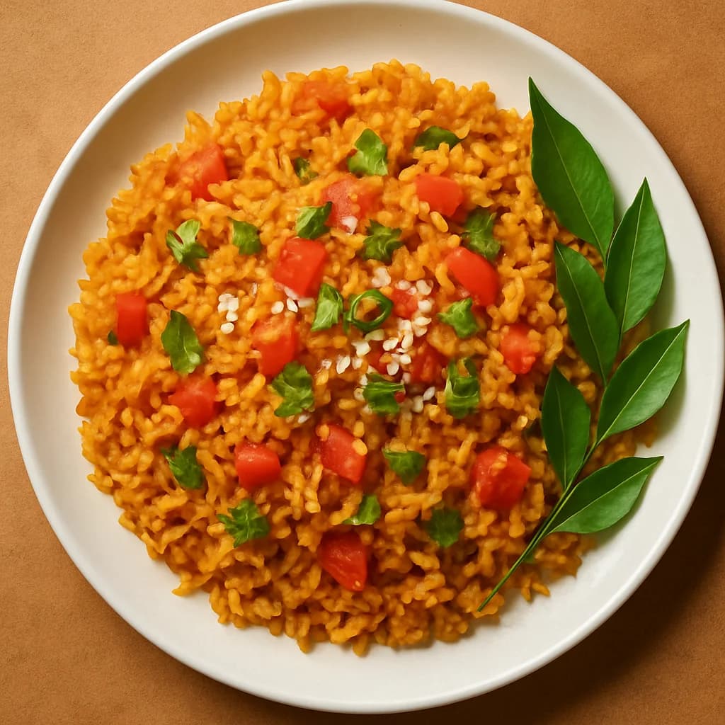 Tangy Tomato and Coconut Rice recipe