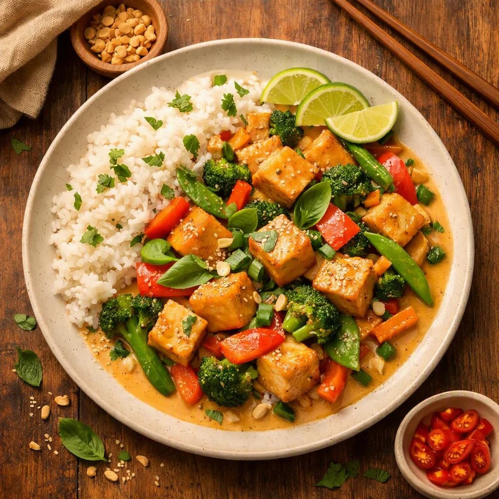 Thai Coconut Tofu Stir Fry recipe