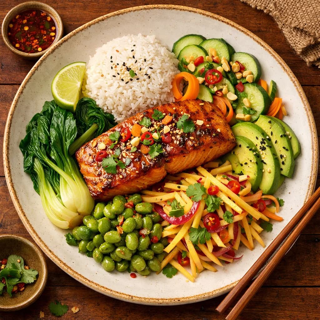 Thai Lemongrass Salmon Bowl recipe
