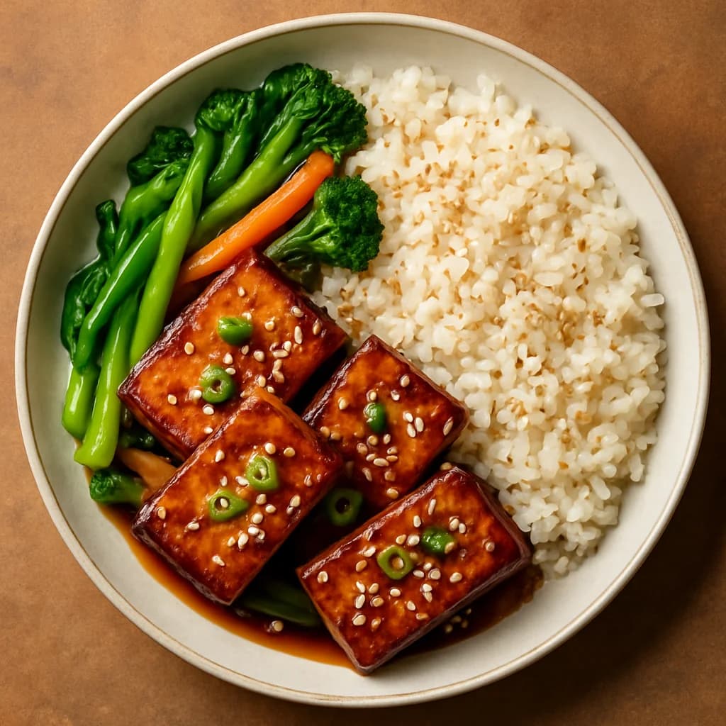 Tofu Teriyaki Bowl with Sesame Rice recipe