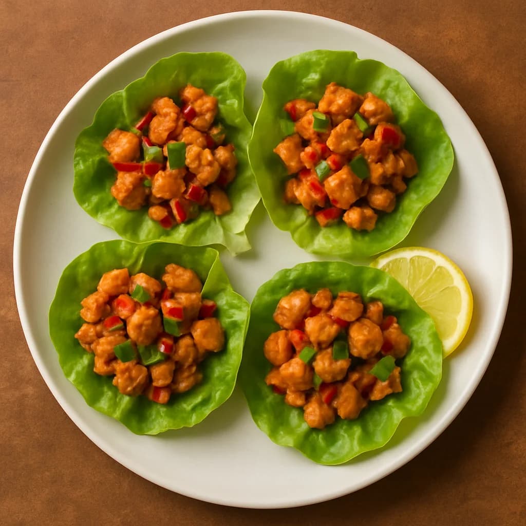 Zesty Chicken Lettuce Wraps recipe