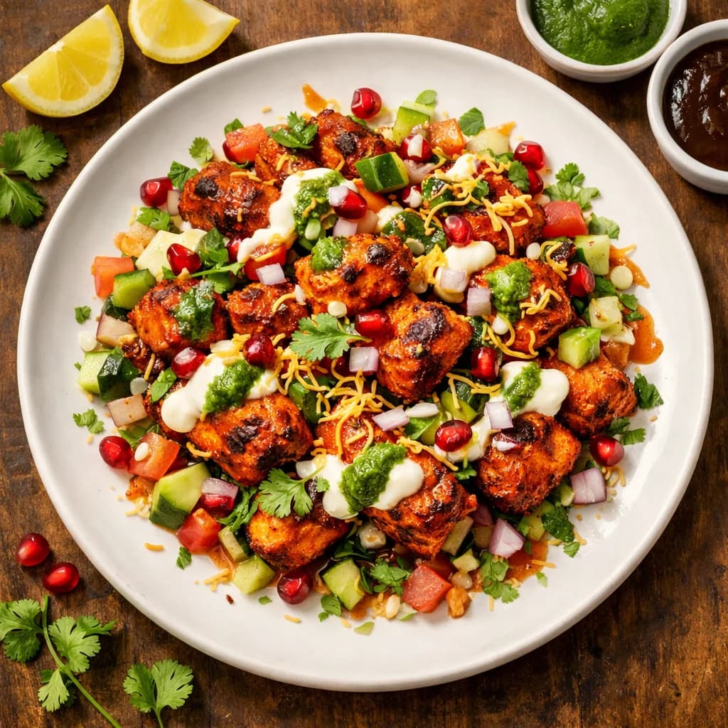 Zesty Chicken Tikka Chaat recipe