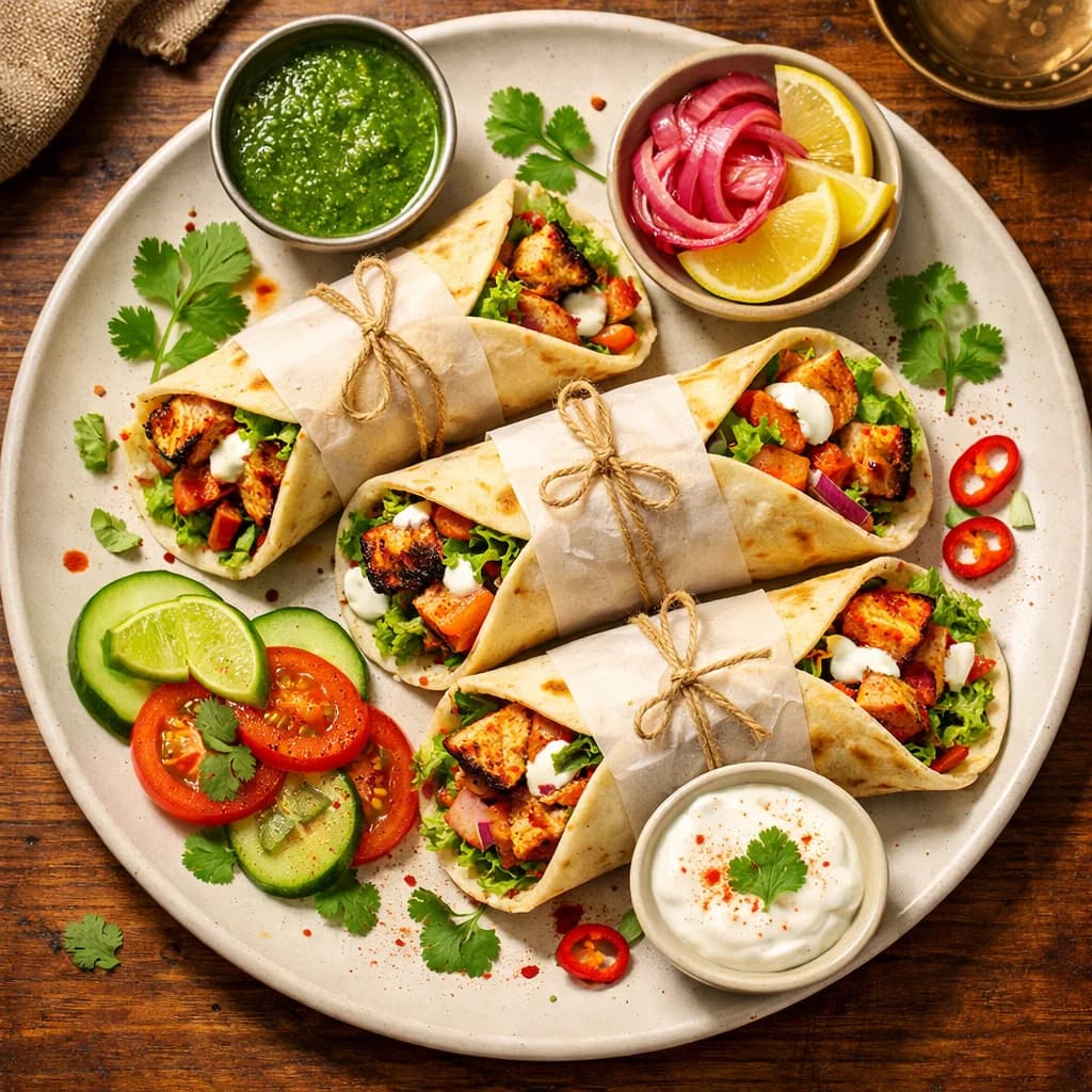 Zesty Chicken Tikka Wraps recipe