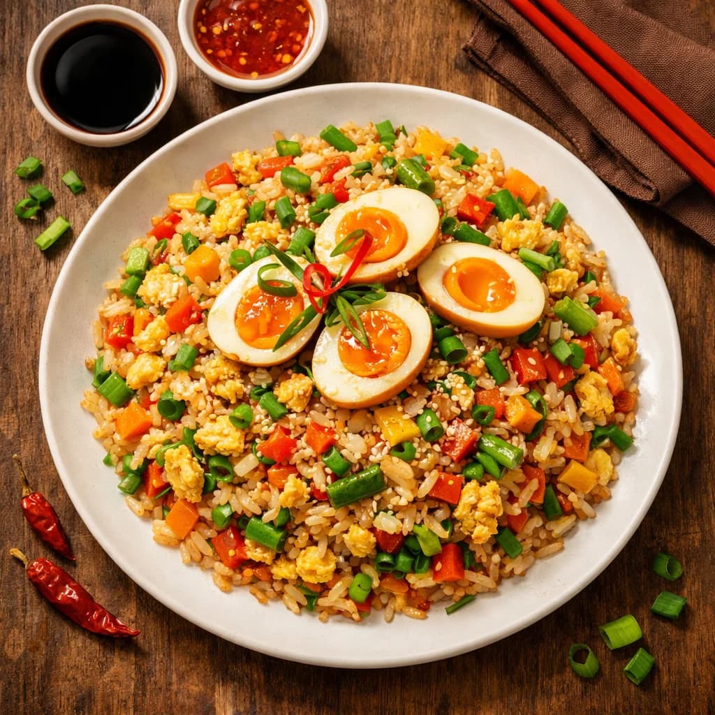 Zesty Egg and Vegetable Fried Rice recipe
