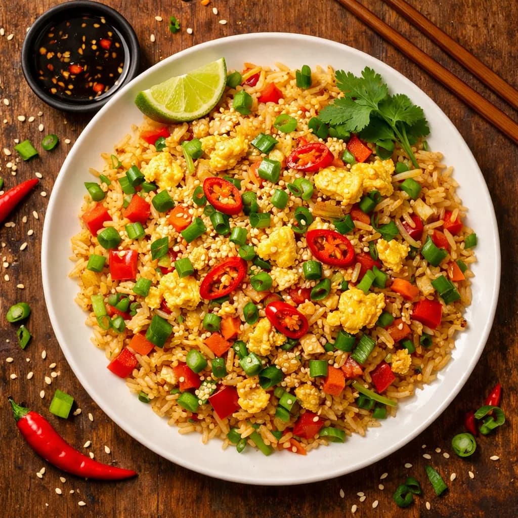 Zesty Egg Fried Rice Delight recipe