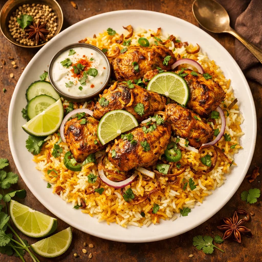 Zesty Lime Chicken Biryani recipe