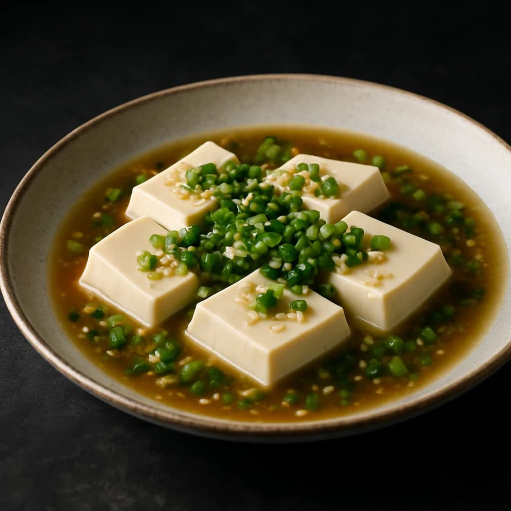 Velvety Ginger Scallion Tofu Broth recipe