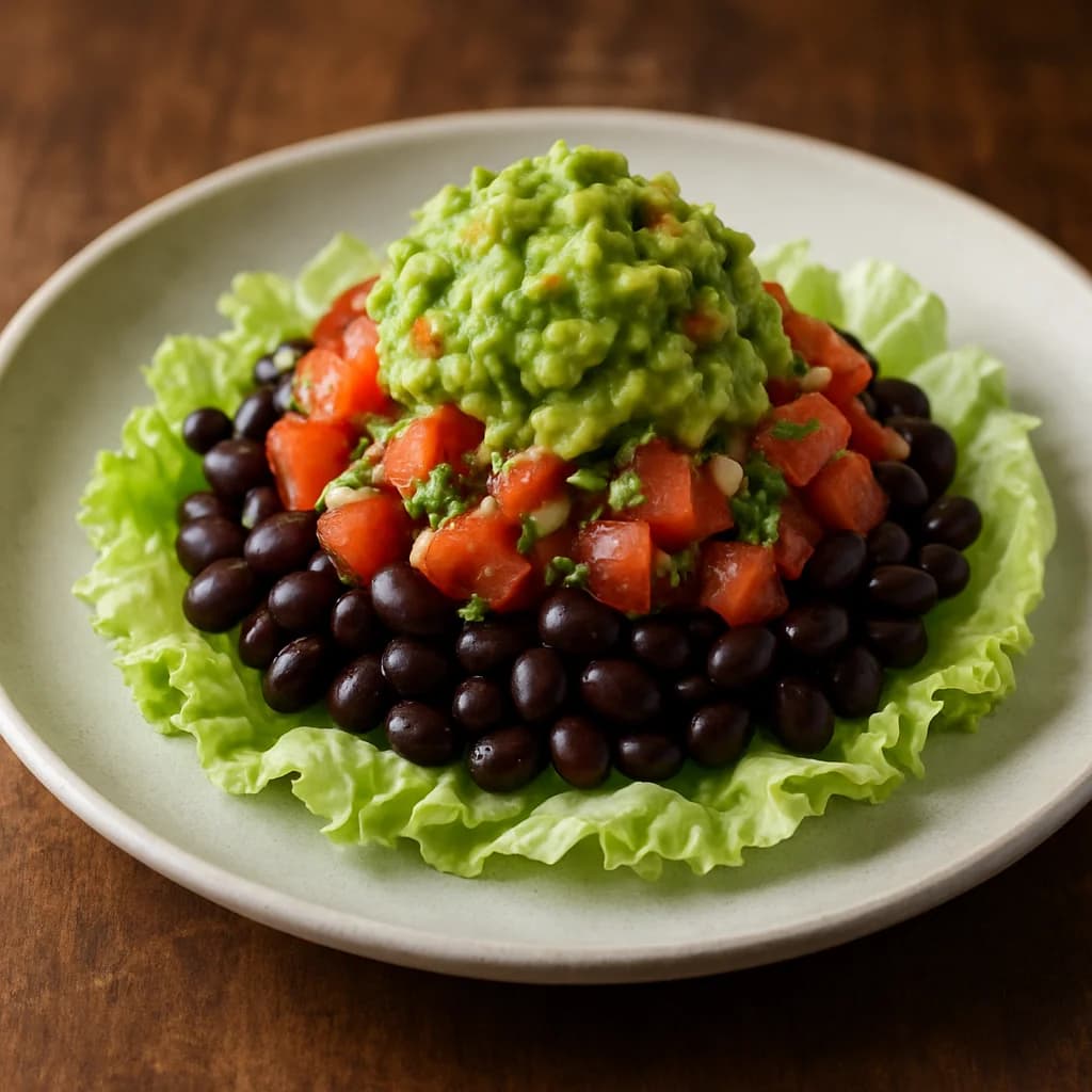 Zesty Mexican Bean and Guacamole Wrap recipe