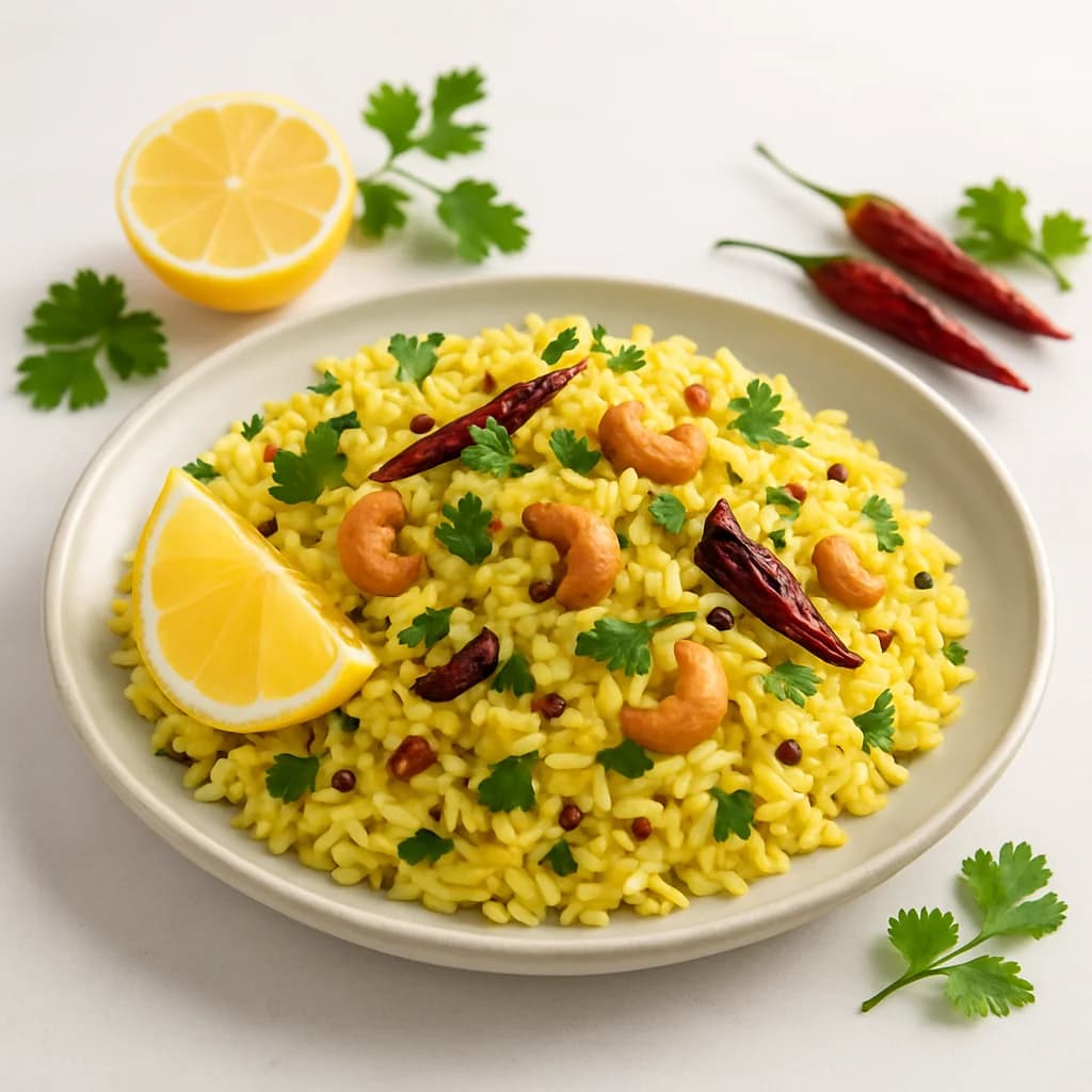 Zesty South Indian Lemon Rice Bowl recipe