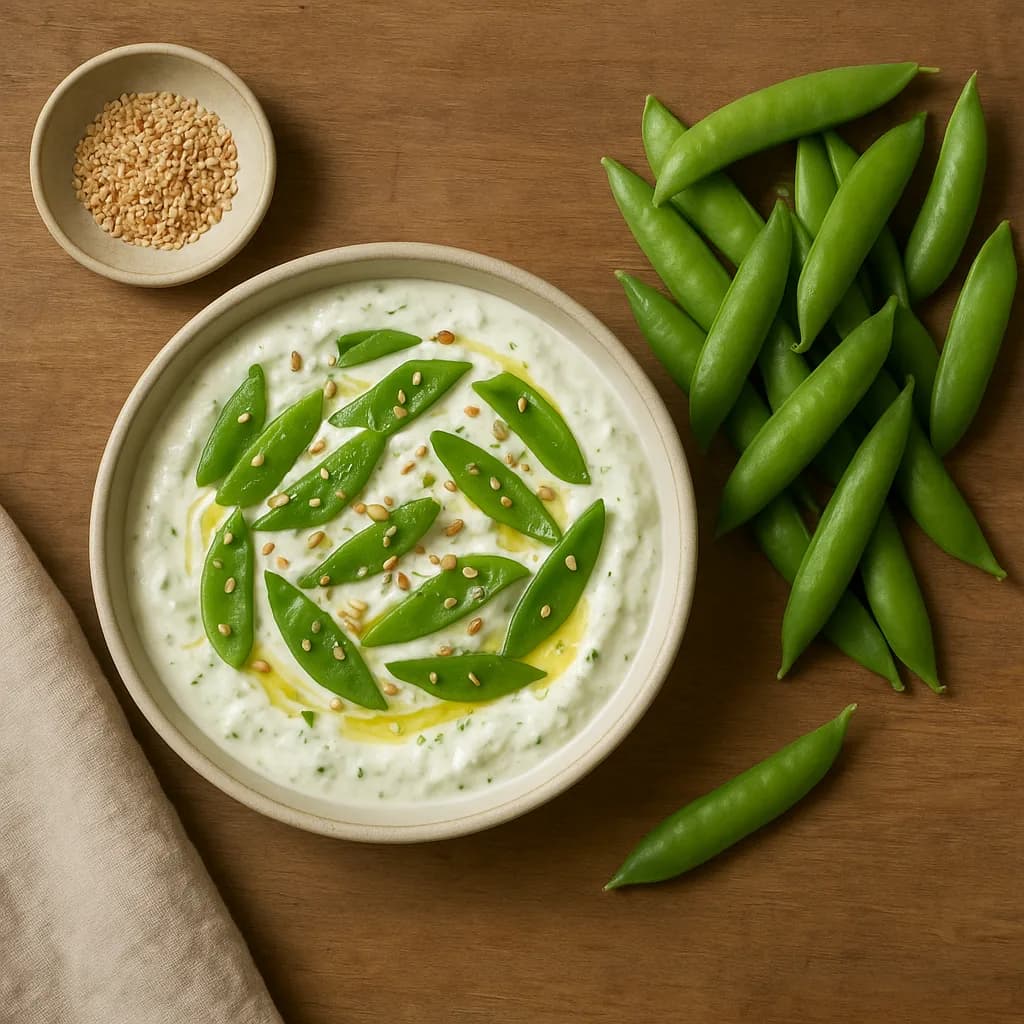 Asian Snow Pea and Yogurt Dip recipe
