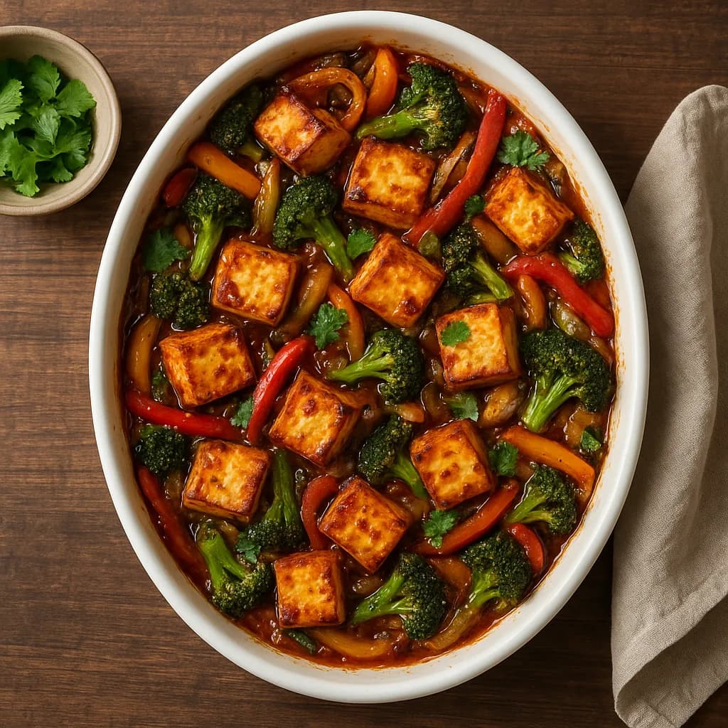 Asian-Style Baked Paneer Medley recipe