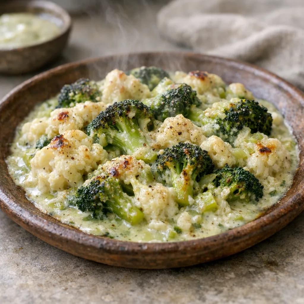 Baked Broccoli in Celery Cream recipe