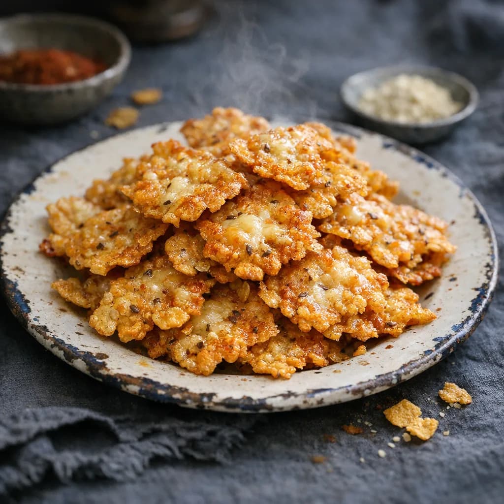 Baked Cheese and Spice Crisps recipe