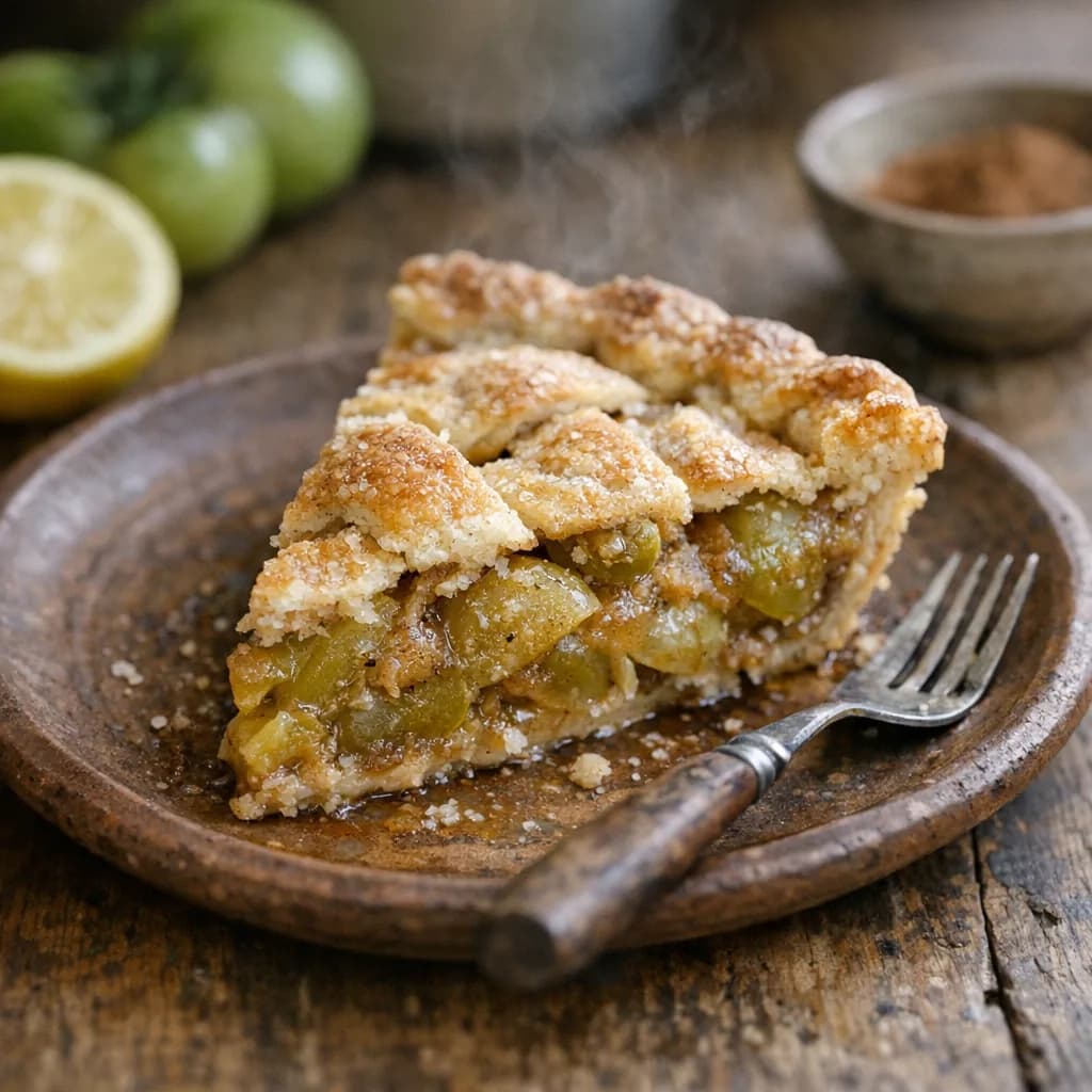 Baked Green Tomato Dessert Pie recipe