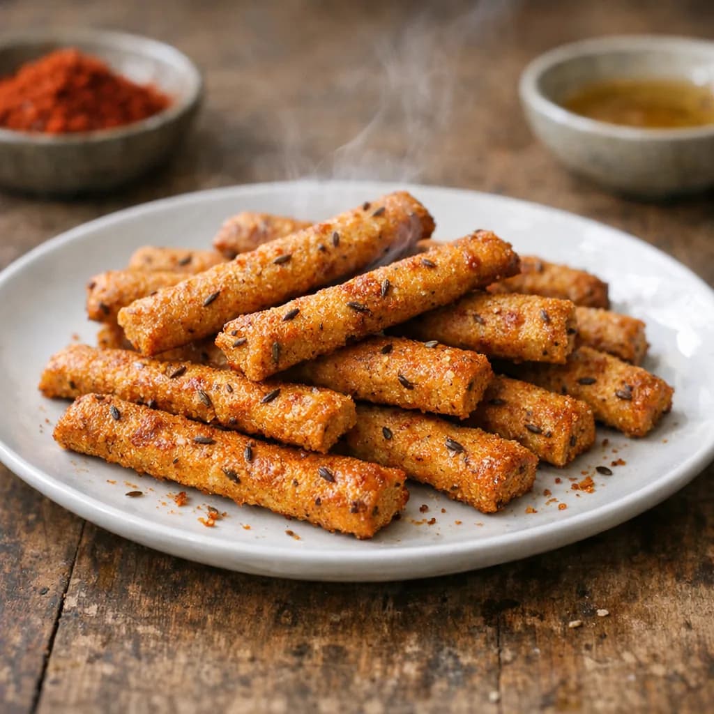 Baked Spiced Cheese Sticks recipe