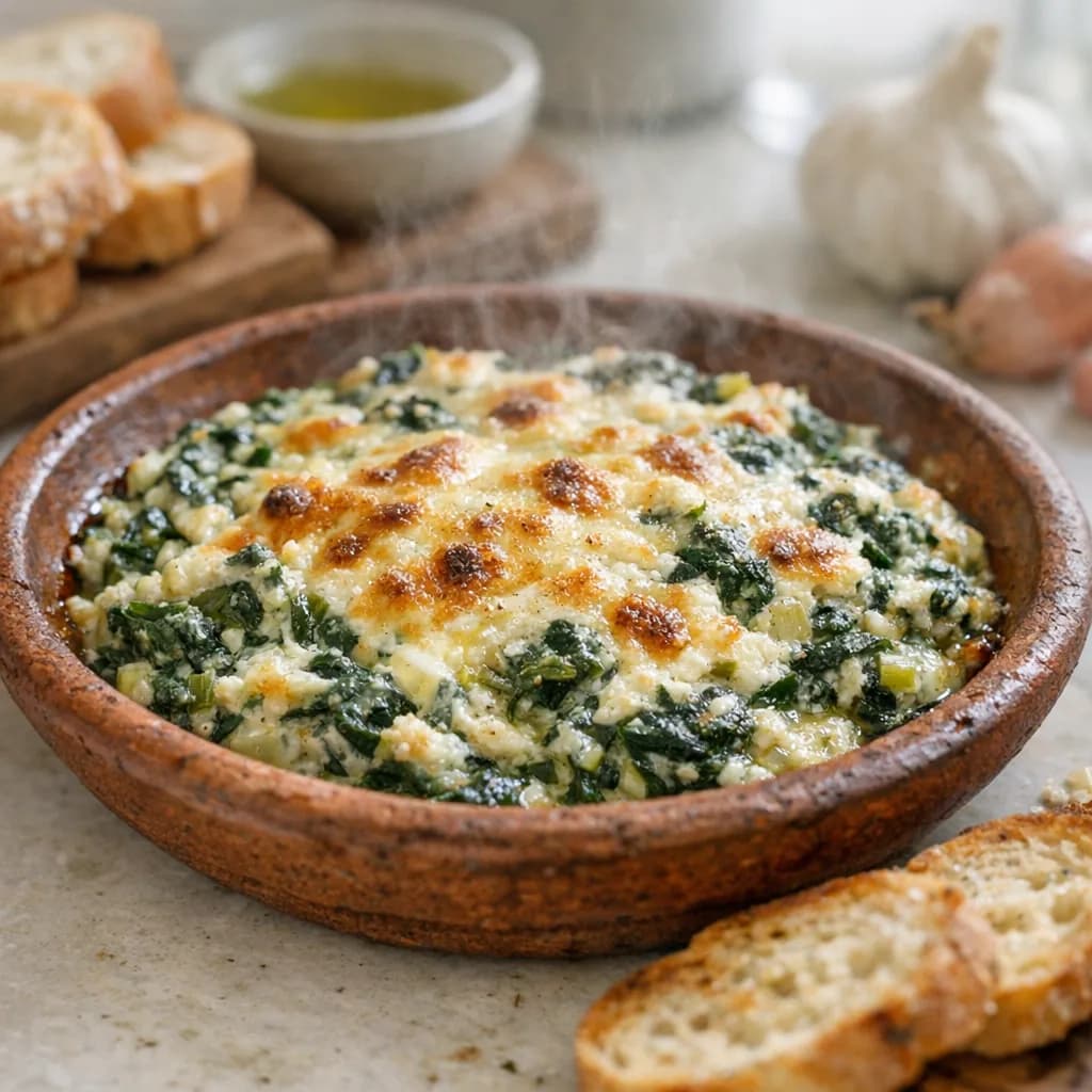 Baked Spinach Ricotta Spread recipe