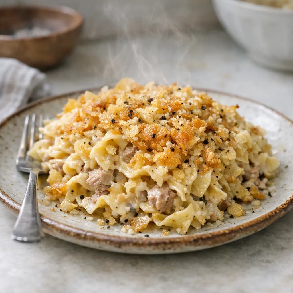 Baked Tuna Noodle Casserole recipe